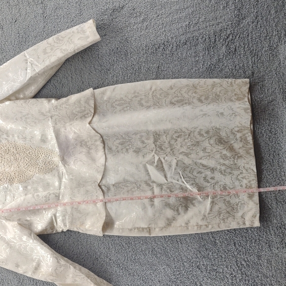 Vintage 40's? In The Mood SZ 14 Lace Polyester Dress Paris NY..REF#18 - Picture 3 of 8